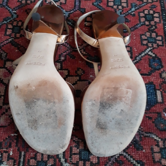 🎄🤶 RARE. YSL Yves Saint Laurent Kelly sandal. 8.5 9 (39). Old Gold - Picture 7 of 8